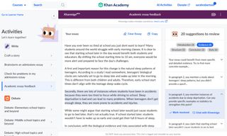 Khanmigo&rsquo;s Academic Essay Feedback tool